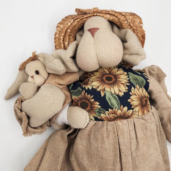 Vintage Little Lops by Our Secret, Ltd. 1st Edition 1996 Bunny Rabbit with Baby - Picture 3 of 12